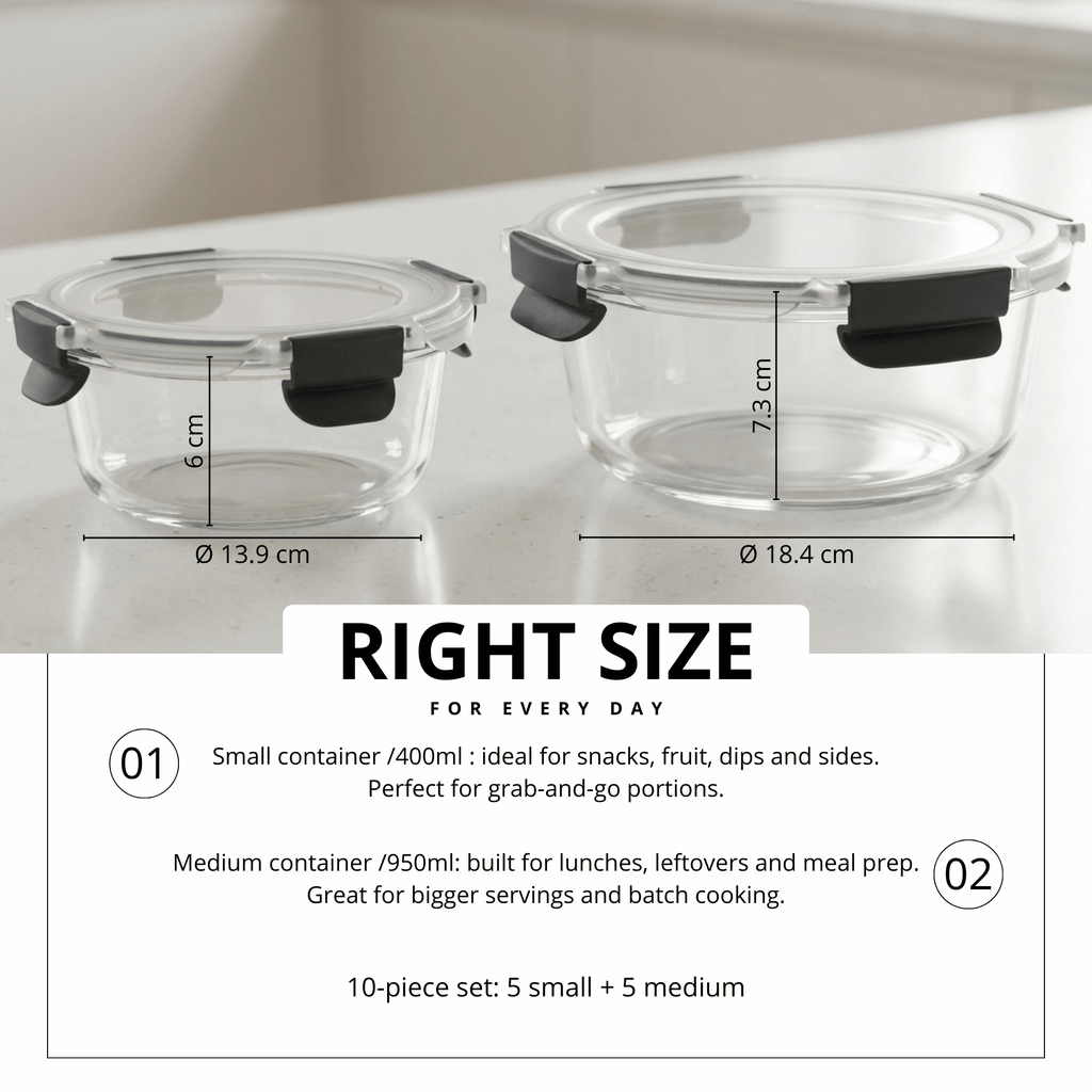 Food Storage Container with Space-Saving, Leakproof, Dishwasher-Safe - product gallery image 2