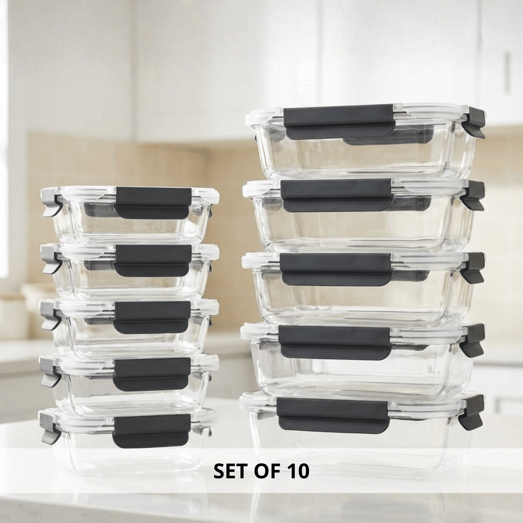 Food Storage Container with Space-Saving, Leakproof, Dishwasher-Safe - product gallery image 4