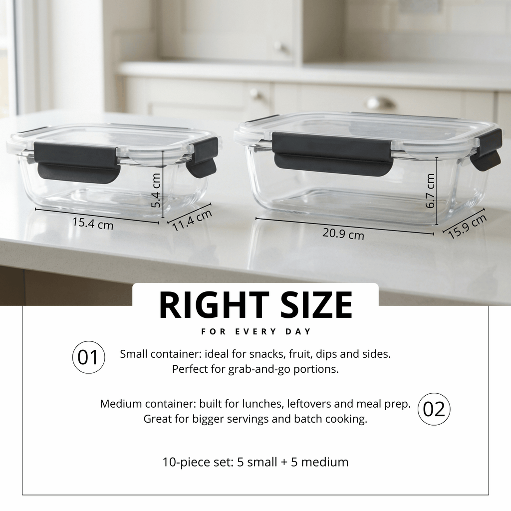 Food Storage Container with Space-Saving, Leakproof, Dishwasher-Safe - product gallery image 5