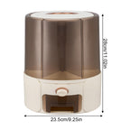Food Storage Dispenser with Space-Saving, Plastic, 6-Grid Rotating Grain Transparent Dry - product gallery image 10
