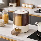 Food Storage Dispenser with Space-Saving, Plastic, 6-Grid Rotating Grain Transparent Dry - product gallery image 6