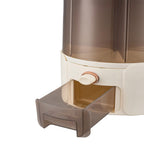 Food Storage Dispenser with Space-Saving, Plastic, 6-Grid Rotating Grain Transparent Dry - product gallery image 9