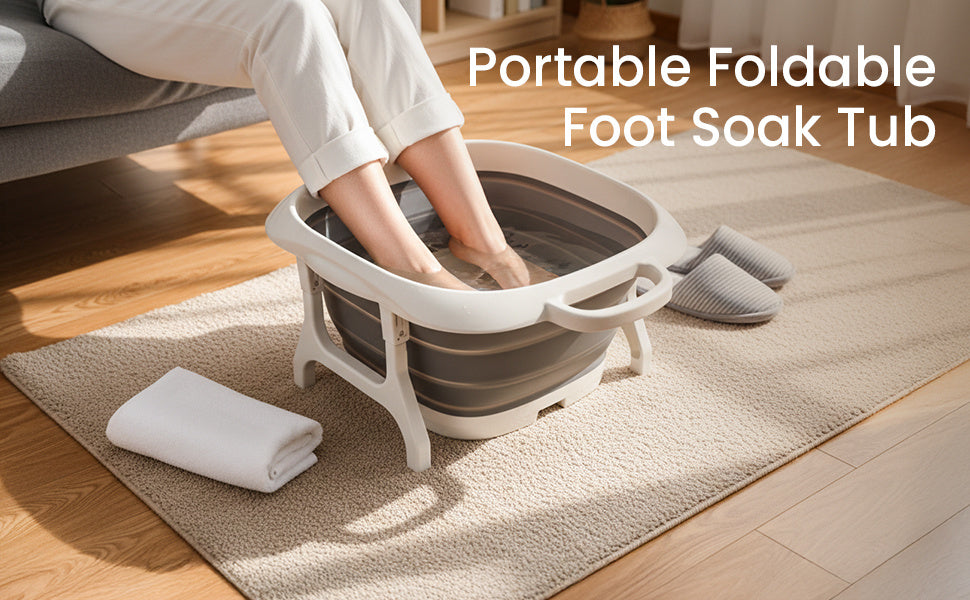 Foot Bath with Foldable Soak Tub Portable Basin Textured - product gallery image 6