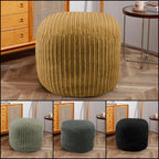Footstool Pouffe with Jumbo Cord Corduroy Round 40x40x35cm Ottoman - product gallery image 12