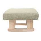 Footstool with Wood, Small Linen Padded Wooden Legs 41x30x17cm - product gallery image 14