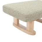Footstool with Wood, Small Linen Padded Wooden Legs 41x30x17cm - product gallery image 15