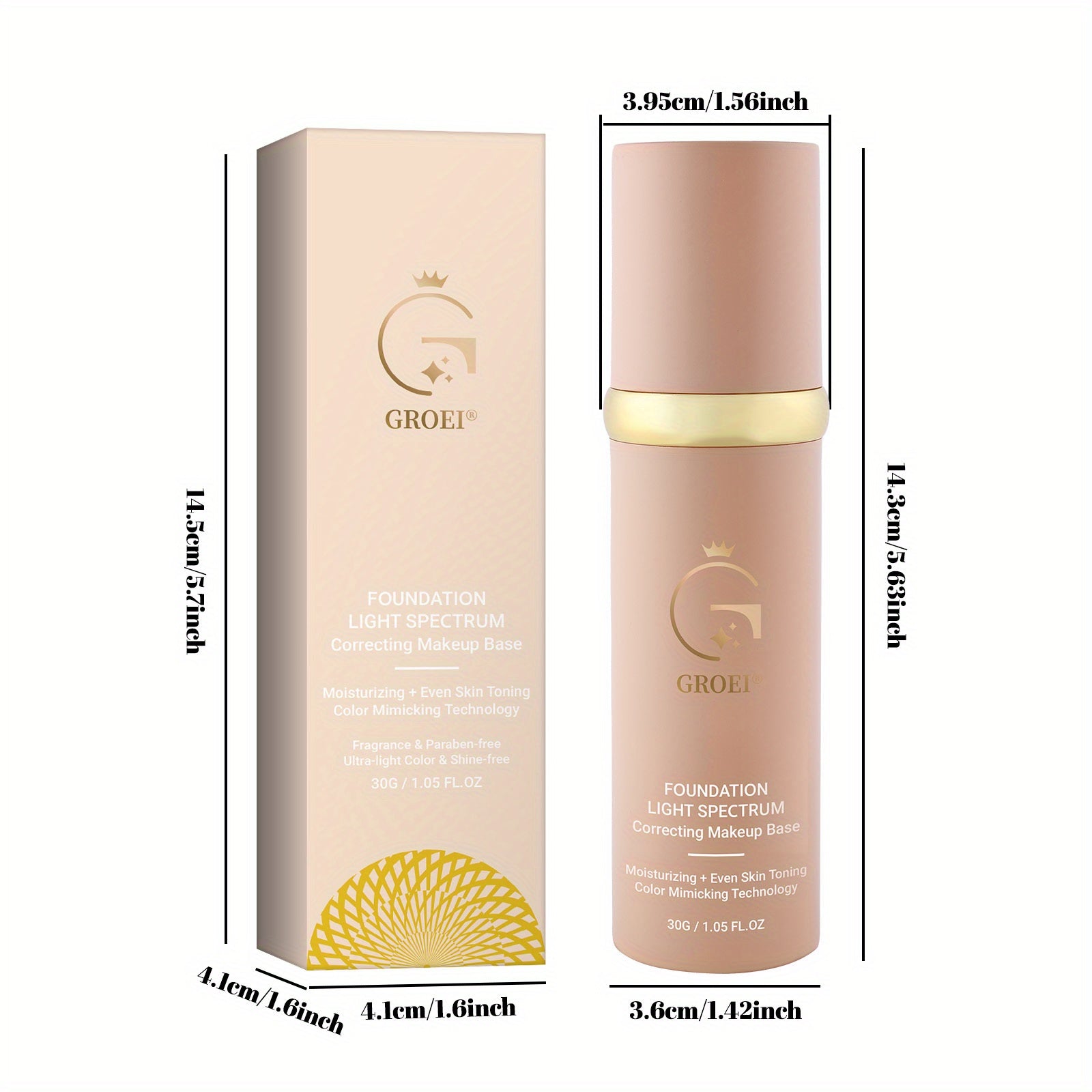 Foundation & Concealer with Water-Resistant, 25ml for practical home use - 4th Generation Luxury Color-Changing Foundation Cream, 1 Bottle option