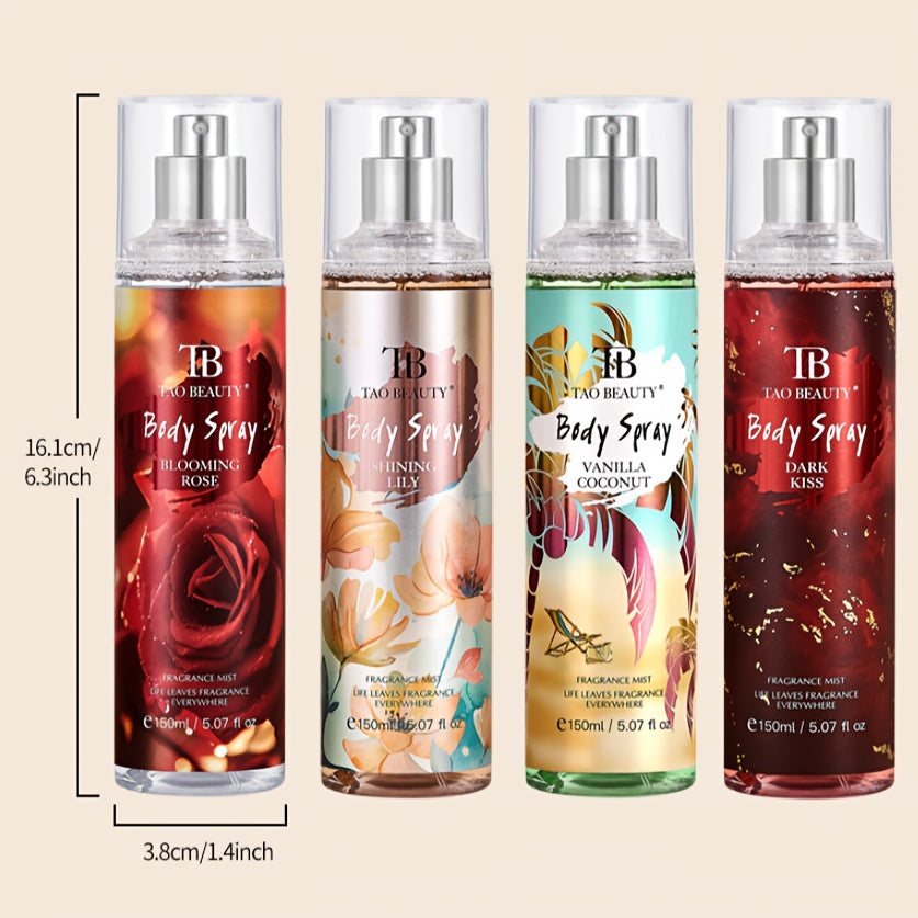 Fragrance Spray Set 4pcs Body Hair Perfume Long Lasting - product gallery image 4