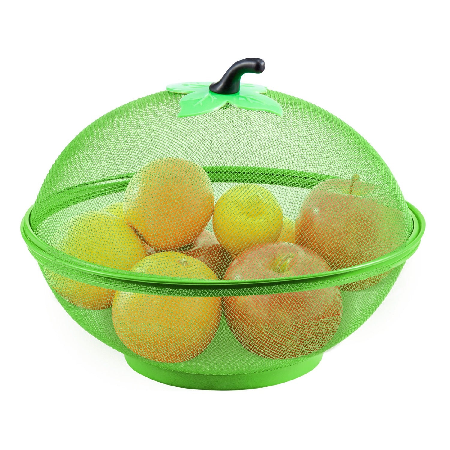 Fruit Basket with Plastic, Apple Shape Wire Mesh Lid Tabletop - product gallery image 2