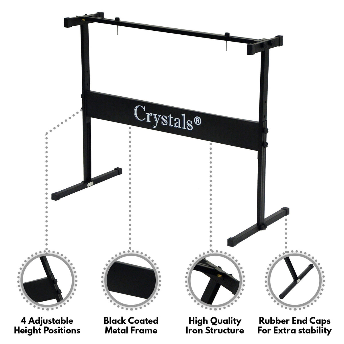 Full-Size Keyboard Stand with Foldable, Adjustable Height, Non-Slip - product gallery image 7