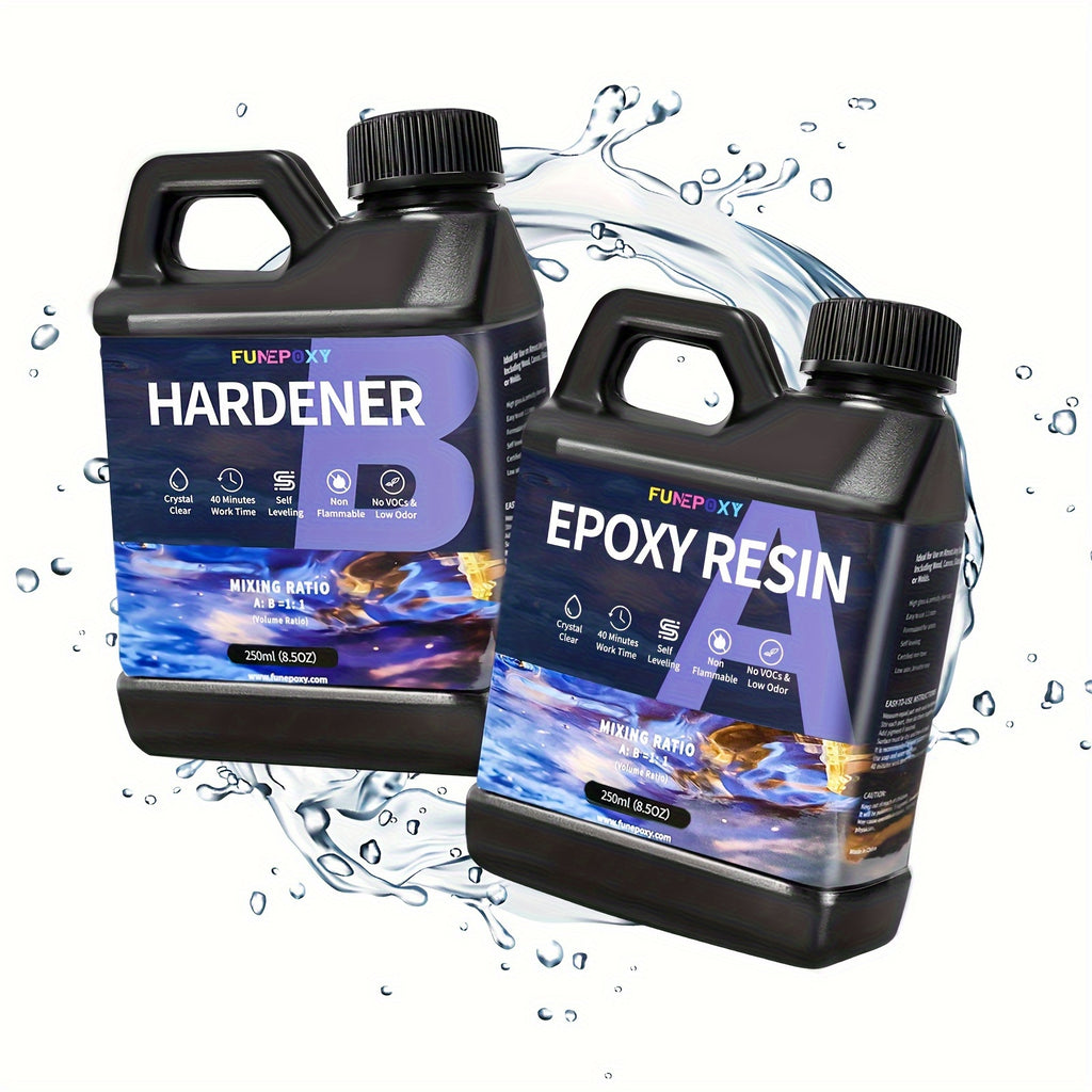 FUNEPOXY 16oz Table Top Epoxy Resin Kit with Wood for living rooms and bedrooms