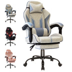 Gaming Chair with Adjustable Height, Lumbar Support - Grey option