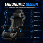 Gaming Chair with Adjustable Height, Lumbar Support, Pull-Out - product gallery image 2