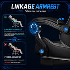 Gaming Chair with Adjustable Height, Lumbar Support, Pull-Out - product gallery image 8