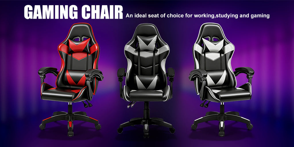 Gaming Chair with Adjustable Height, Lumbar Support, Wheels - product gallery image 12