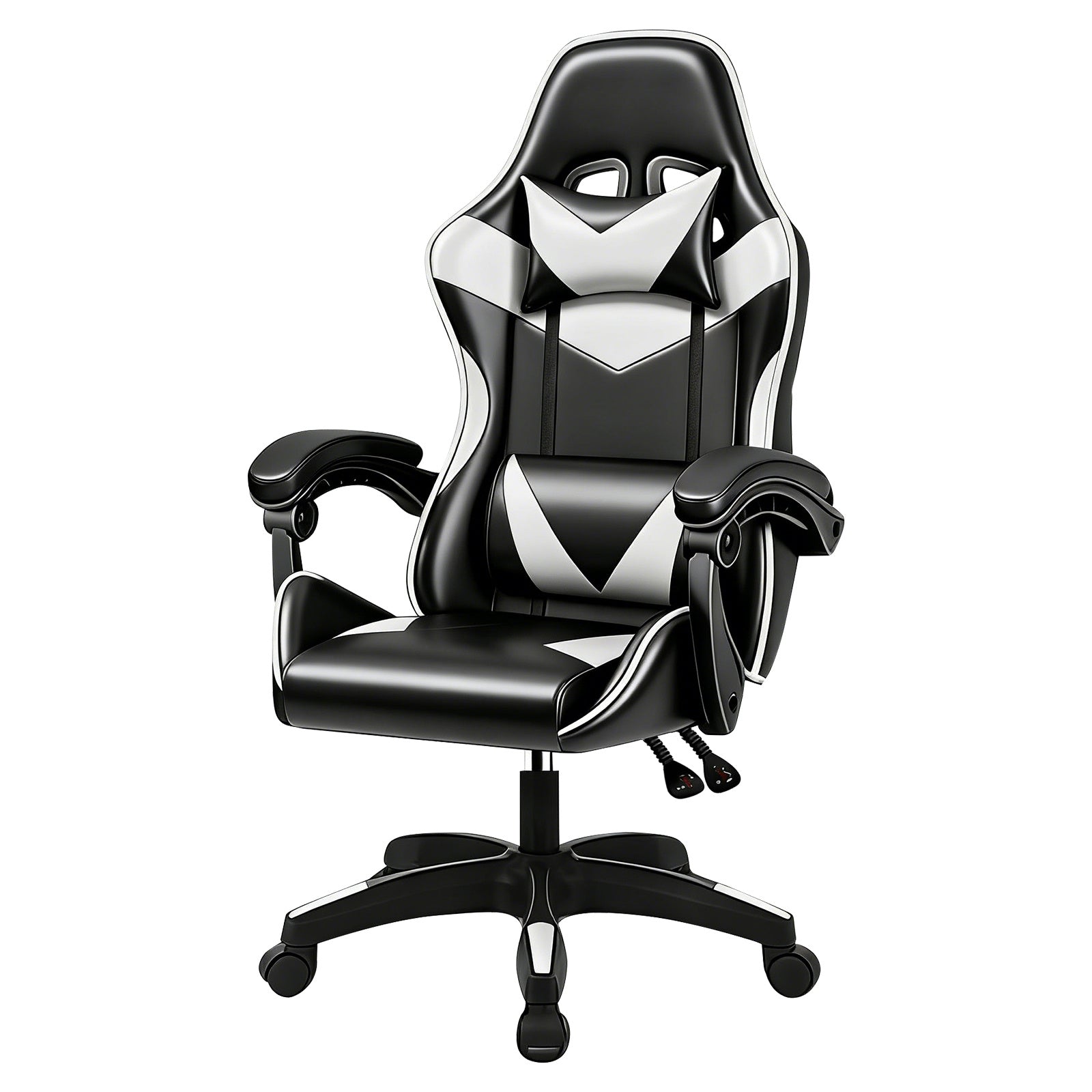 Gaming Chair with Adjustable Height, Lumbar Support, Wheels - product gallery image 9