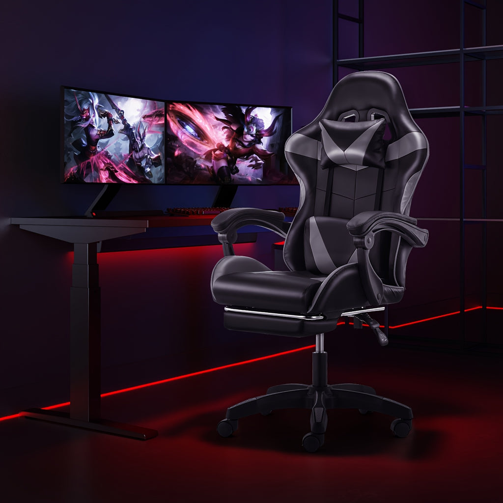 Gaming Chair with Adjustable Height, Reclining Adjustable Armrests E-Sports Racing - product gallery image 2