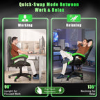 Gaming Chair with Adjustable Height, Wheels, 130kg, Metal - product gallery image 14