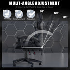 Gaming Chair with Adjustable Height, Wheels, 130kg, Metal - product gallery image 3