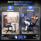 Gaming Chair with Adjustable Height, Wheels, 130kg, Metal - product gallery image 40