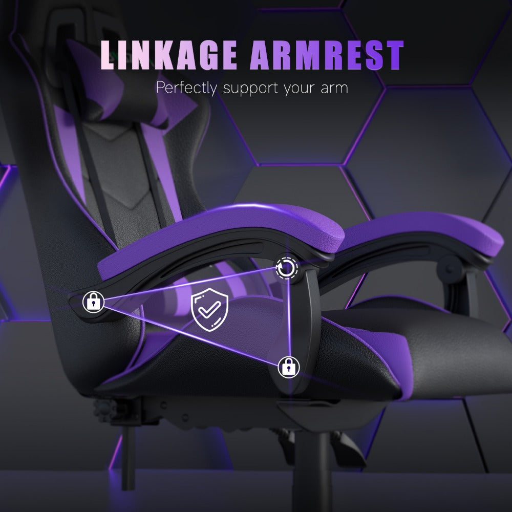 Gaming Chair with Adjustable Height, Wheels, 130kg, Metal - product gallery image 52