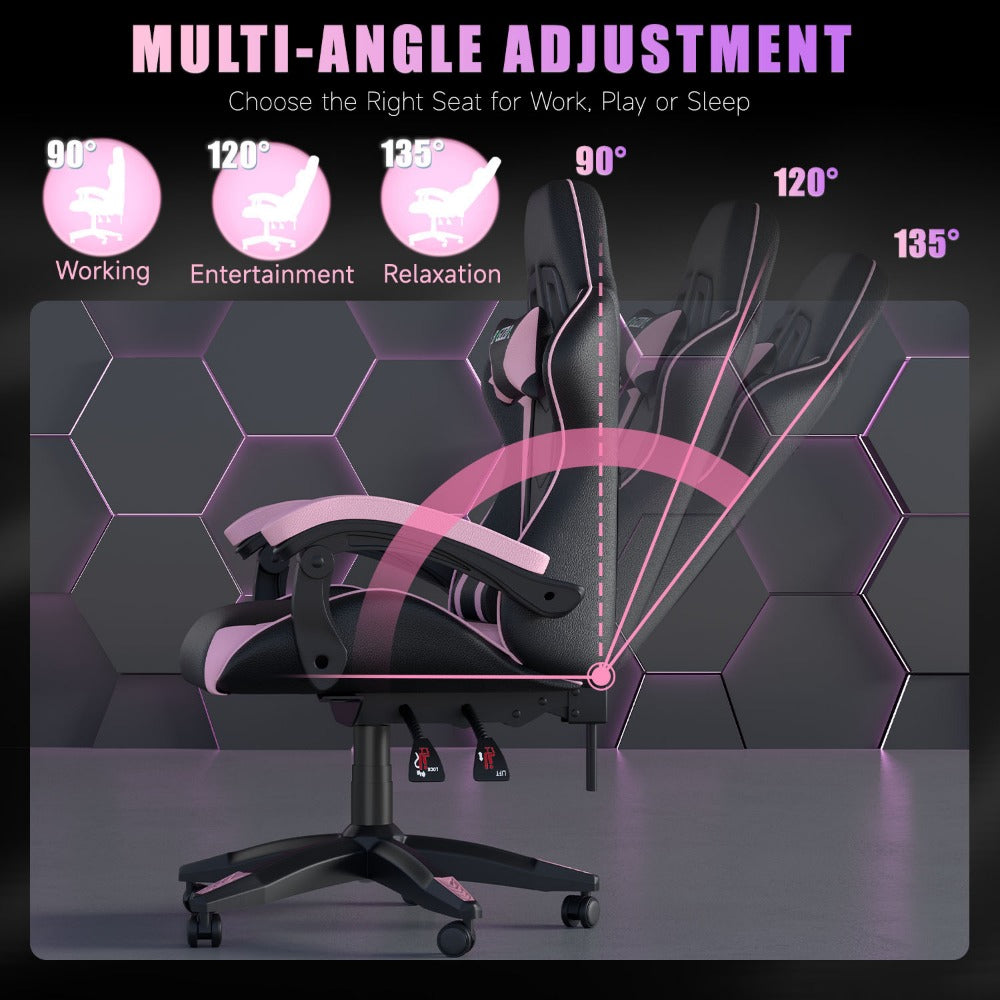 Gaming Chair with Adjustable Height, Wheels, 130kg, Metal - product gallery image 57