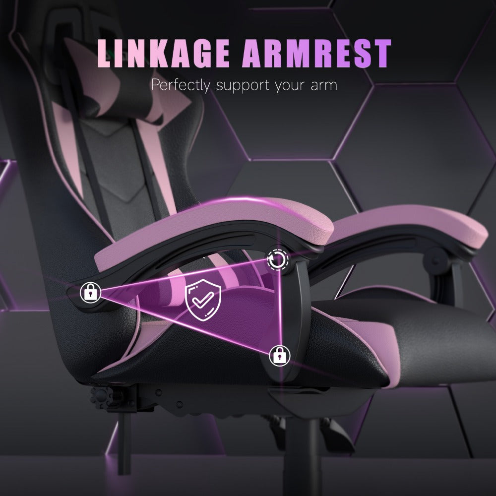 Gaming Chair with Adjustable Height, Wheels, 130kg, Metal - product gallery image 59