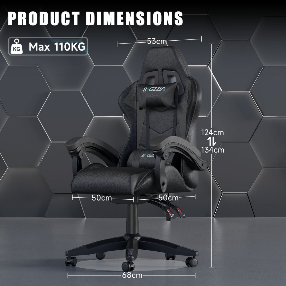 Gaming Chair with Adjustable Height, Wheels, 130kg, Metal - product gallery image 6