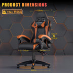 Gaming Chair with Adjustable Height, Wheels, 130kg, Metal - product gallery image 67