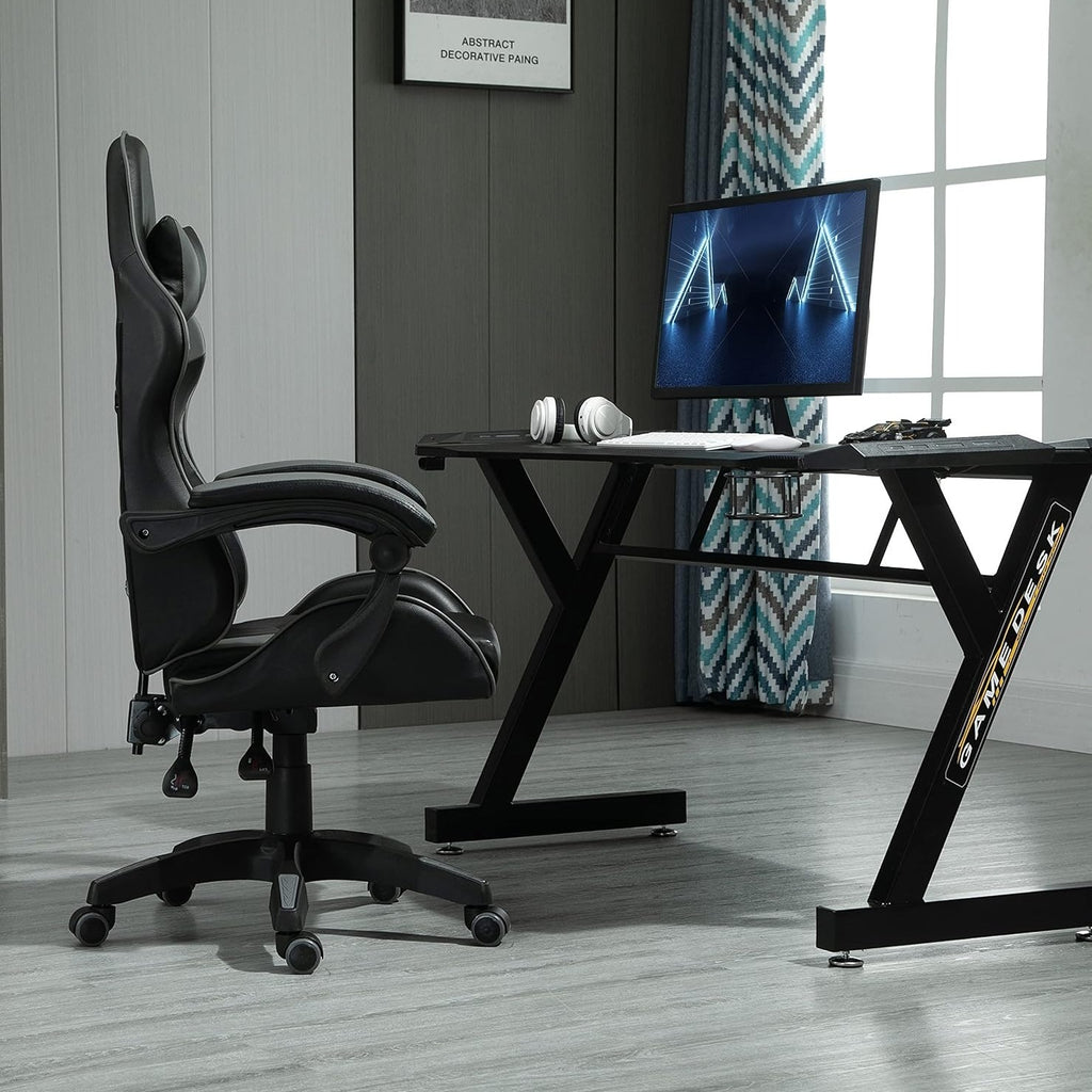 Gaming Chair with Adjustable Height, Wheels, 150kg, Metal - product gallery image 9