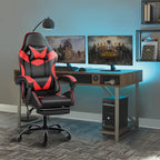 Gaming Chair with Lumbar Support, Easy Assembly, Metal