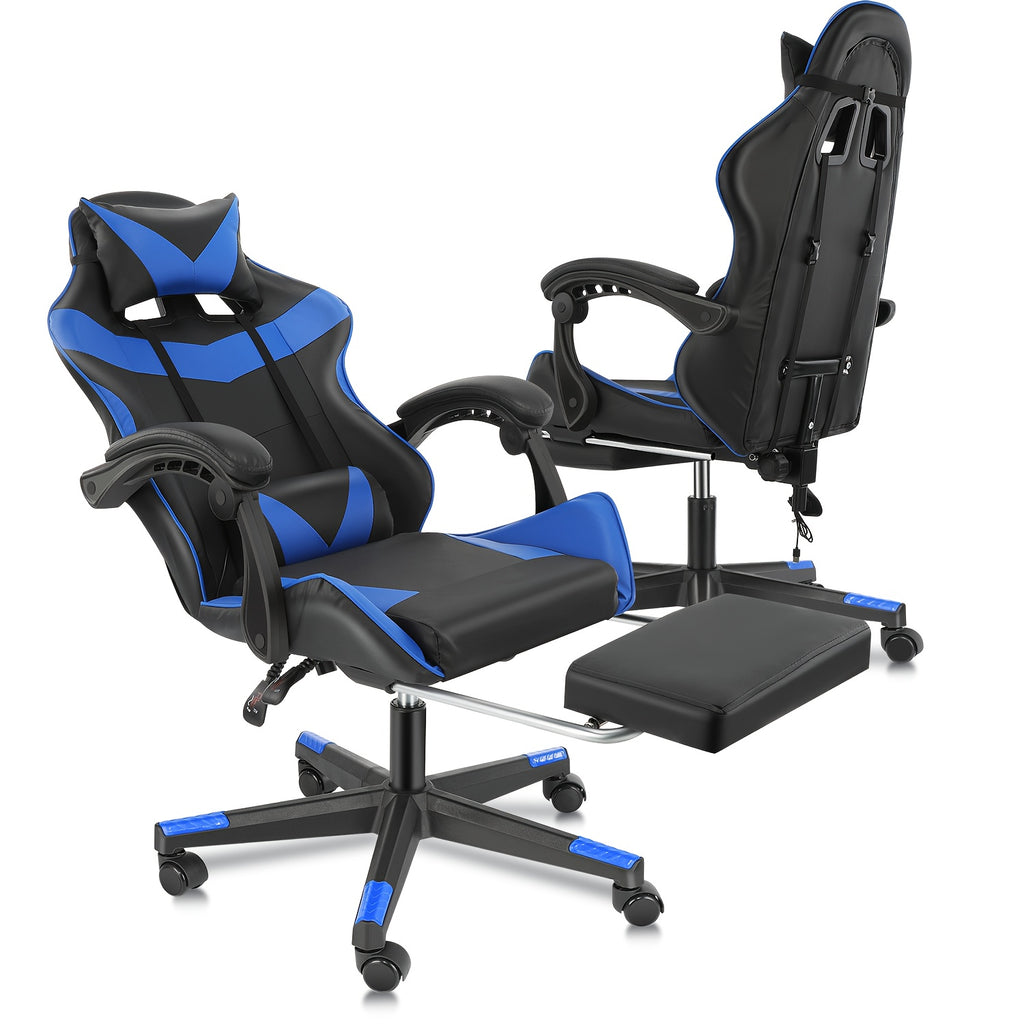 Gaming Chair with Lumbar Support, Pull-Out, Wheels, 150kg, Metal