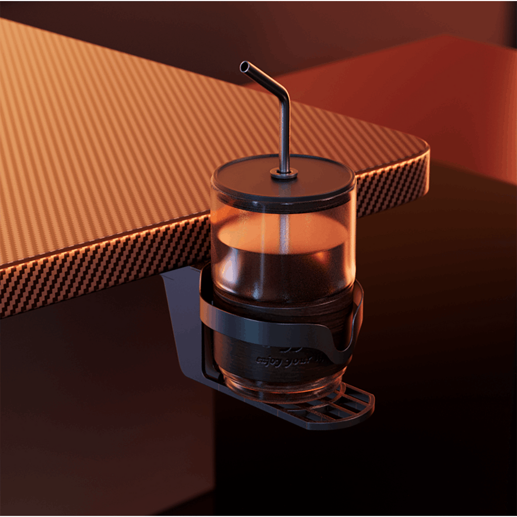 Gaming Desk with Foldable, 50 cm, Cup Holder Headphone Hook A-Shaped Carbon - product gallery image 4