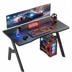 Gaming Desk with Foldable, 50kg, Carbon Fibre A-Shaped Steel Frame Ergonomic - product gallery image 4