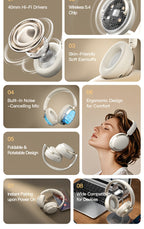 Gaming Headphone Wireless Over-Ear Headphones Microphone with Memory Foam - product gallery image 8