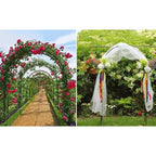 Garden Arch with 2.4m, Metal, 2.4m Gardern Arch, 2.4m Heavy Duty Metal Rose Powder - product gallery image 2