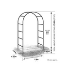 Garden Arch with 2.4m, Metal, 2.4m Gardern Arch, 2.4m Heavy Duty Metal Rose Powder - product gallery image 3