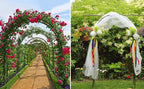 Garden Arch with 2.4m, Metal, 2.4m Gardern Arch, 2.4m Heavy Duty Metal Rose Powder - product gallery image 8