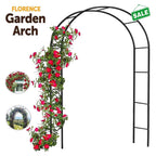 Garden Arch with 2.4m, Metal, 2.4m Gardern Arch, 2.4m Heavy Duty Metal Rose Powder