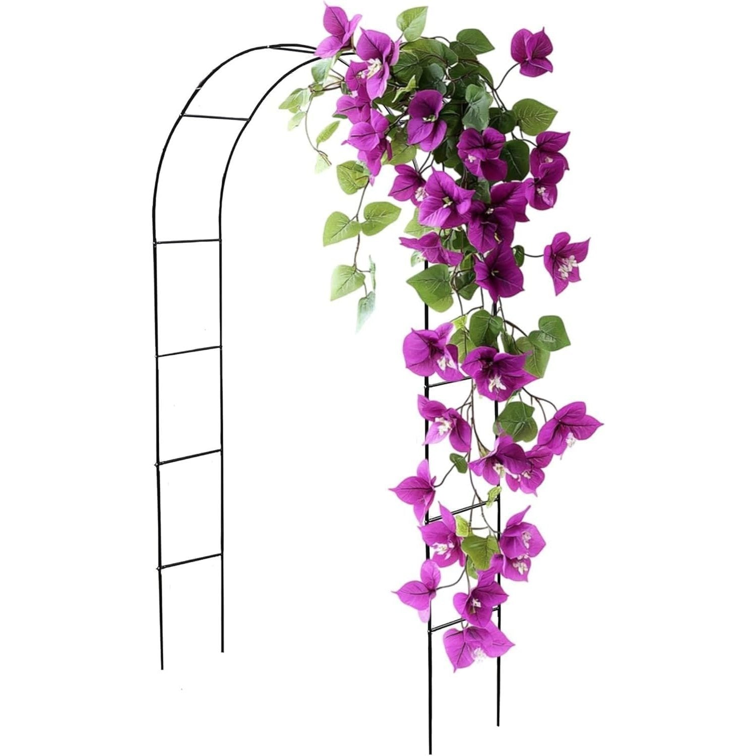 Garden Arch with 2.4m, Metal, Black Metal Garden Arch