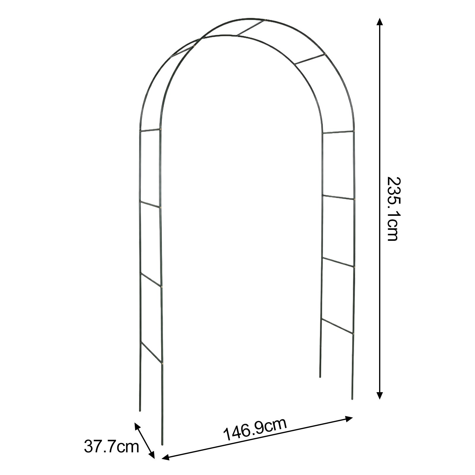 Garden Arch with Green Climbing Plants, Roses Clematis Outdoor - product gallery image 9