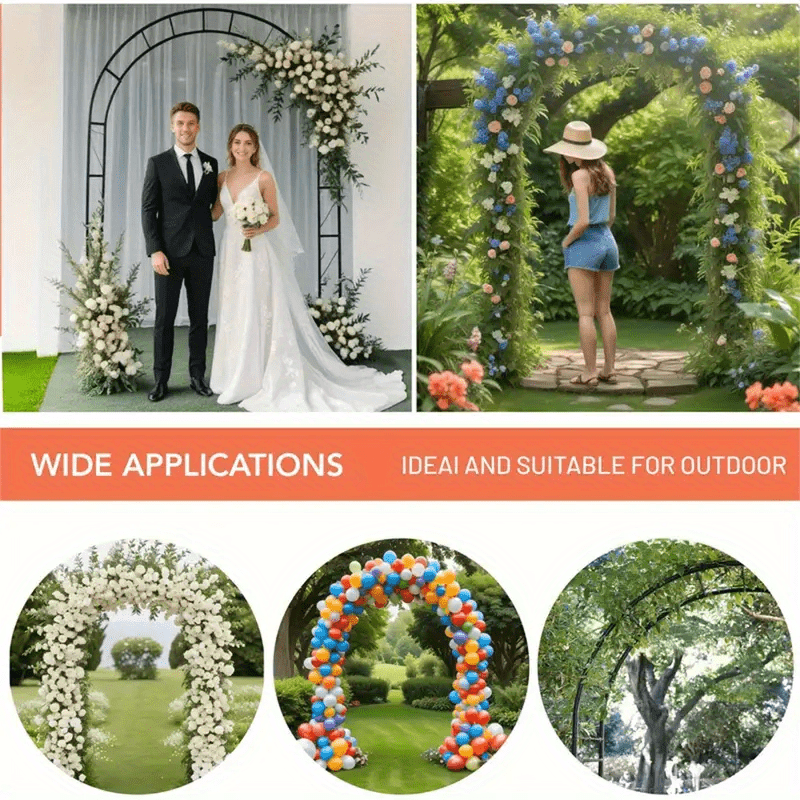 Garden Arch with Metal, 240*140*38cm, Metal Climbing Plants 240x140x38cm Outdoor - product gallery image 10