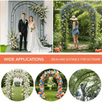 Garden Arch with Metal, 240*140*38cm, Metal Climbing Plants 240x140x38cm Outdoor - product gallery image 10