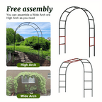 Garden Arch with Metal, 240*140*38cm, Metal Climbing Plants 240x140x38cm Outdoor - product gallery image 4