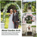 Garden Arch with Metal, 240*140*38cm, Metal Climbing Plants 240x140x38cm Outdoor - product gallery image 8