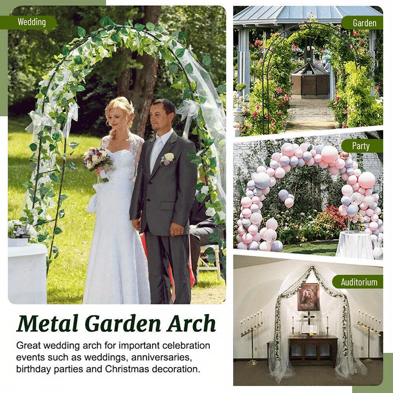 Garden Arch with Metal, 240*140*38cm, Metal Climbing Plants 240x140x38cm Outdoor - product gallery image 8