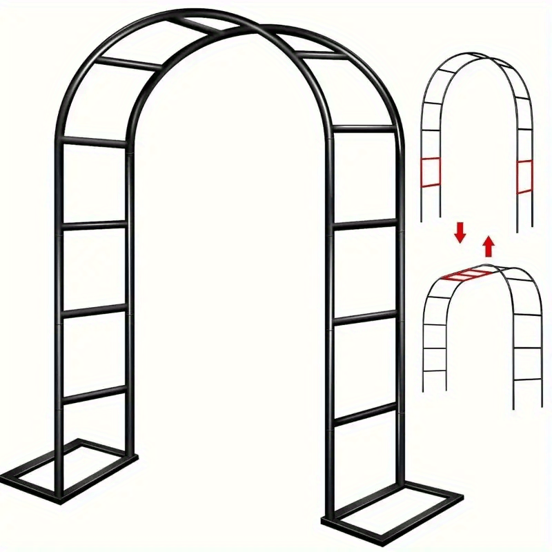 Garden Arch with Metal, 240*140*38cm, Metal Climbing Plants 240x140x38cm Outdoor
