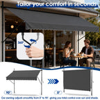 Garden Awning with Adjustable Height, 180g, 3m, 200*120cm - product gallery image 5