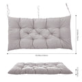 Garden Bench Cushion with Water-Resistant, 100cm, 120cm, Metal - light grey, 150*50*8cm option