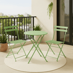 Garden Bistro Set with Foldable, 60cm, Metal, 2 Chairs - product gallery image 11